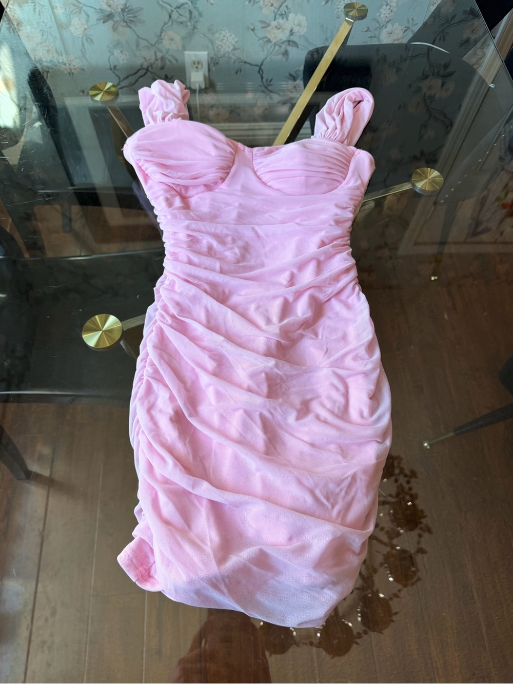 Windsor Pink Ruched Sweetheart Mini Dress - Picture 1 of 5